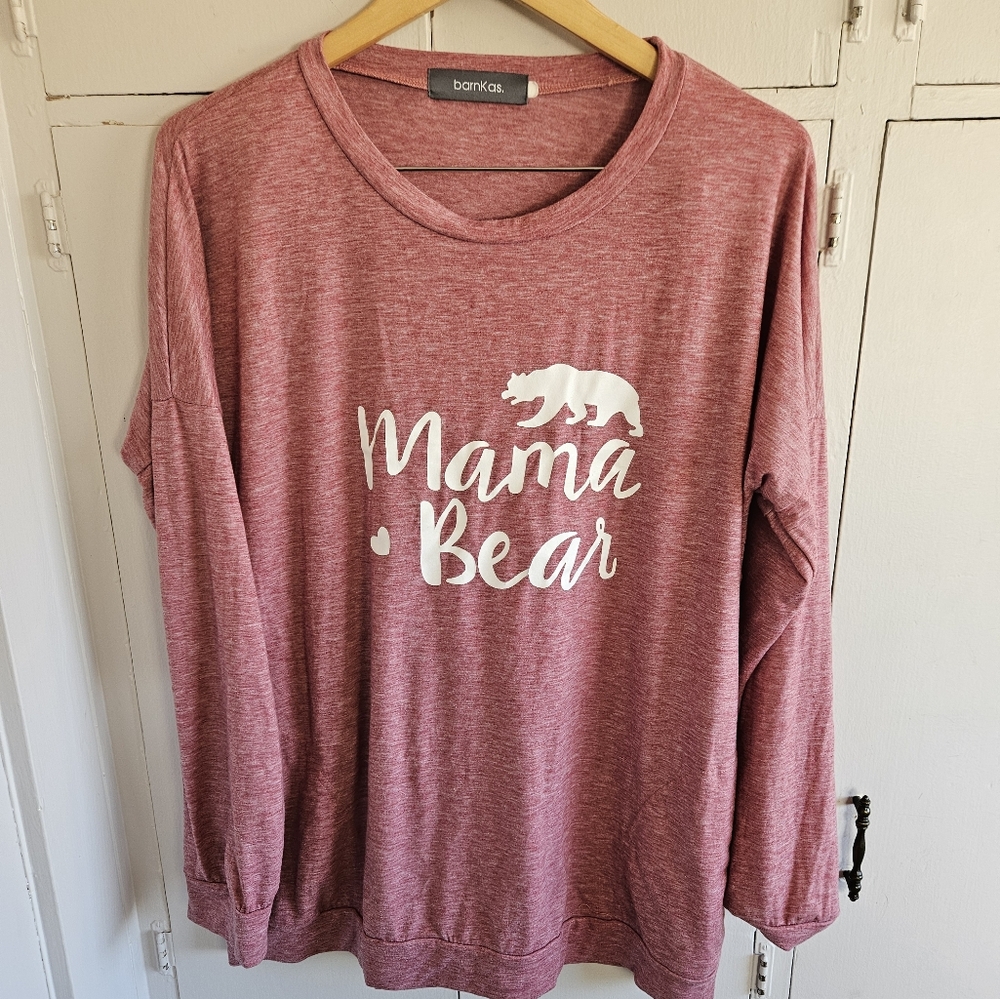 Barnkas Mama Bear pink long-sleeved shirt Size XL